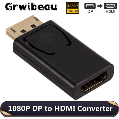 1080P DP to HDMI-compatible Cable Adapter Male To Female For HP/DELL Laptop PC Display Port to HDMI Cable Adapter Converter