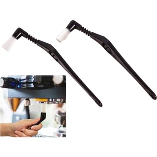 2PCS 17cm Plastic Handle Espresso Machine Coffee Cleaning Brush Home Dust Cleaner for Keyboard Coffee Machine Coffeeware Brushes