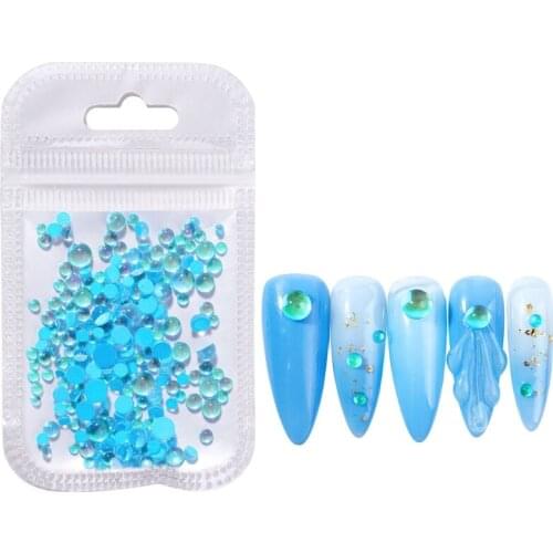 Q1FB 300pcs 3D Nail Art Charms Decoration Nails Design Decals for Women Girls DIY Craft Tool