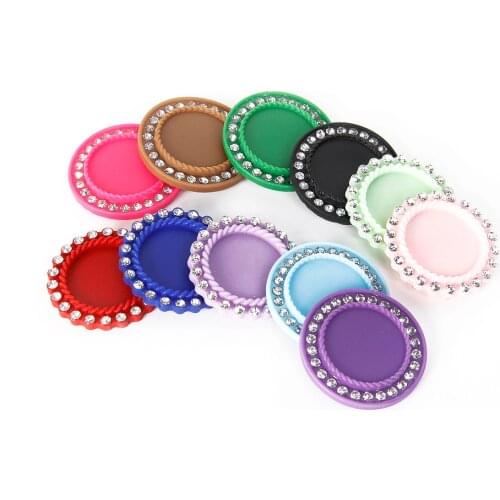 5Pc/lot Flat Decorative Pedestal Round Craft Plastic Stickers Rhinestone Hair Bows DIY Craft ScraPbooks Jewelry,5Yc2071