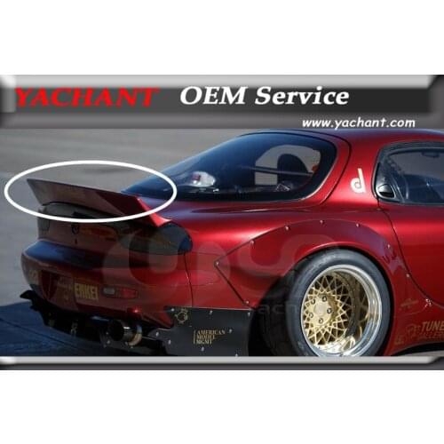 Car-Styling Auto Accessories FRP Fiber Glass Rear Spoiler Fit For 1992-1997 RX7 FD3S RB Style Rear Trunk Spoiler Wing