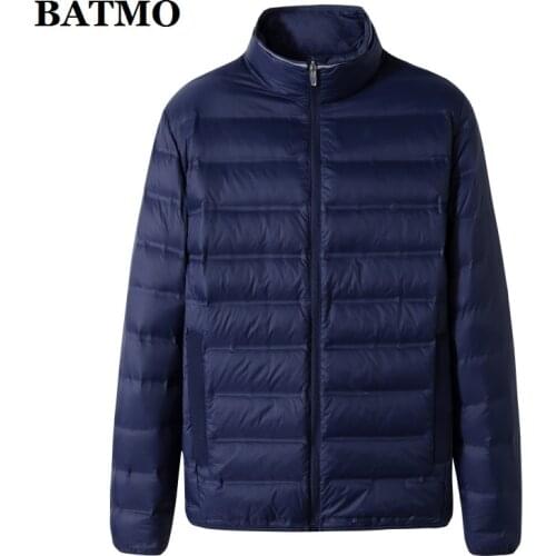 BATMO 2020 new arrival autumn 90% white duck dwon jackets men,thin parkas coat,plus-size XL-8XL DK5505