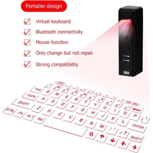 Bluetooth Wireless Virtual Laser Keyboard Projection Keypad For IOS Android Phone Ipad Tablet Computer Laptop Mini Keyboard