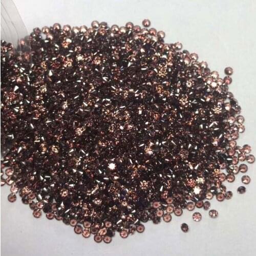 Sale 1000pcs/Lot 5A 1-3mm Wax Setting Stone Coffee Color Synthetic Nano Round Shape Brilliant Cut Lab Gems Beads For Jewelry