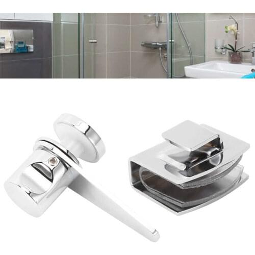 Household Bathroom Shower Room Glass Door Latch Bolts Lock Gate Door Hardware