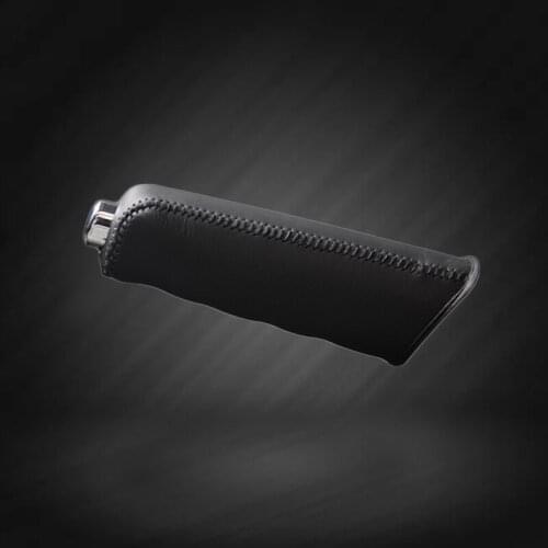 Car Hand Brake Covers Top Layer Leather Case for Skoda Octivia 2014 Handbrake Grips Genuine Cover Auto Handbrake