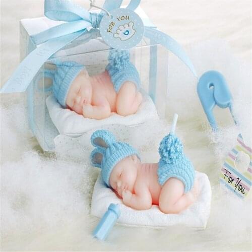 Baby Shower Candle Sleep Baby Smokeless Candle Kids Cute Birthday Party Decor Baby Birthday Party Cake Dessert Candle Decorate