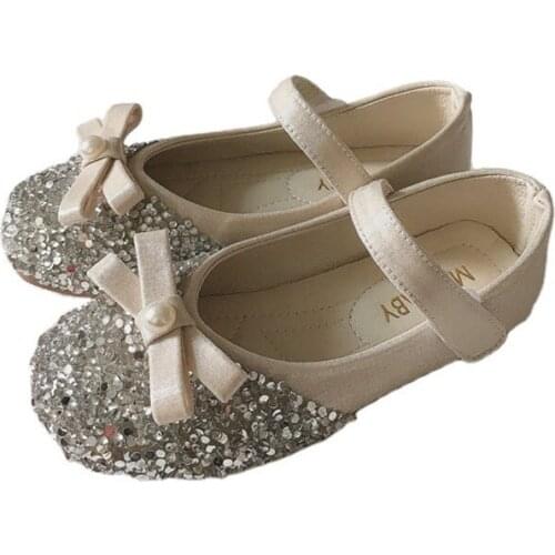 CUZULLAA Kids Glitter Casual Shoes Girls Fashion Sneakers For Baby Children Hook & Loop Breathable Flats Size 21-30