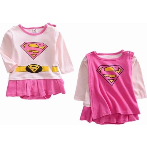 Newborn Baby Romper Costume With Removable Cape Fashion Baby Superhero Jumpsuit Infant Toddler Superboy Onesie Multi 3-18M