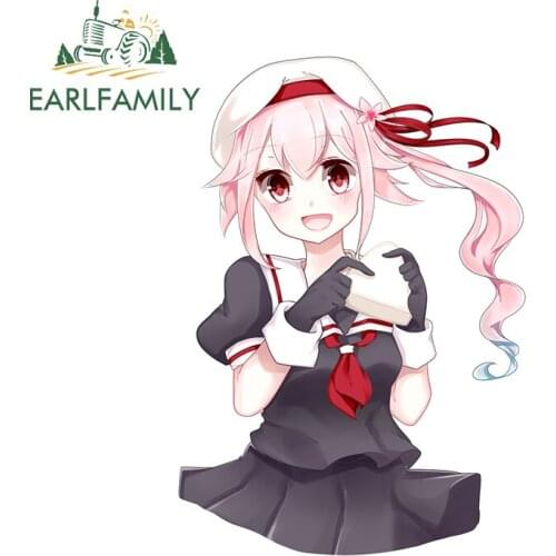 EARLFAMILY 13cm x 9.9cm for Maid Dress Car Sticker Camper Personality DIY Camper Scratch-proof Sticker Bumper Decal Decoration