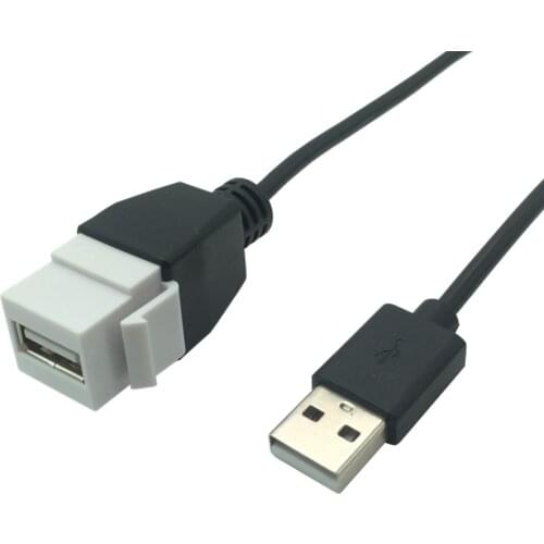 Keystone USB 2.0 Male to Female / Female to Female with 20CM short cable