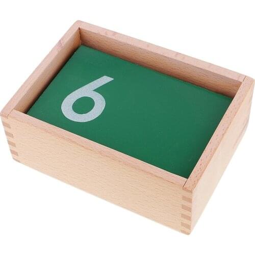 Kid 0-9 Sandpaper Number Card Montessori Mathematics Educational Early Learning Toy Improvement Childrens Eye-hand Coordination