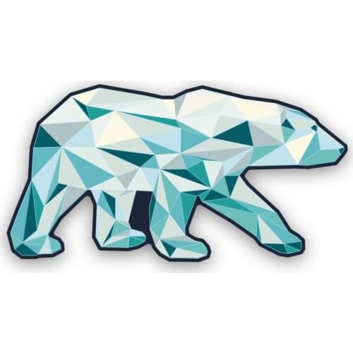 Polygonal Triangle Design Polar bear Sticker Plane Extreme
