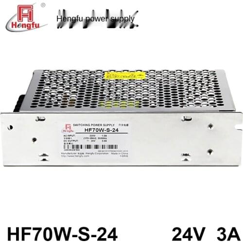 Factory Direct Sales HF70W-S-24 heng fu Power AC220V/DC24V3A Single-Channel Output Direct Current Switch Power Supply