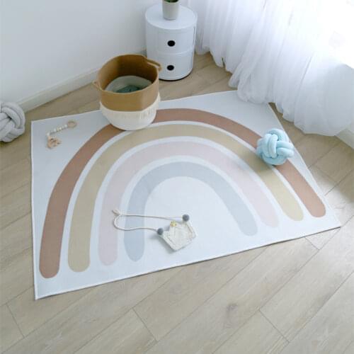 Rainbow Play Mats Kids Rug Floor Mat Tapete Tummy Children Playmat Rainbow For Bedroom Rugs Nursery Decor