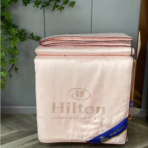 Explosive Hilton Silk Quilt Hotel Naked Sleeping Air Conditioner Quilt Skin-friendly Summer Cool Washed Summer Quilt Gift Quilt
