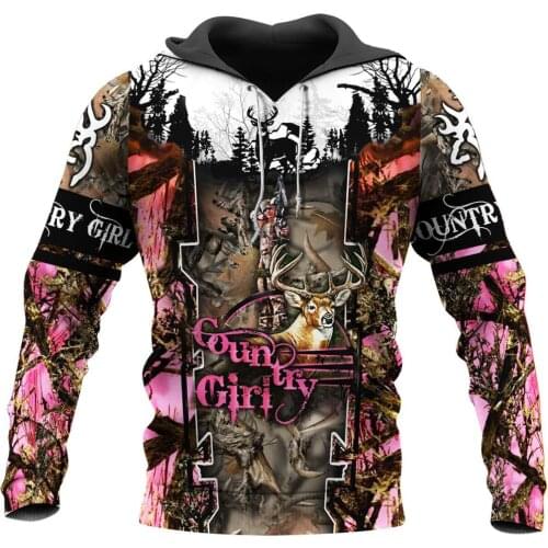 Country Girl Deer Hunting 3D Print Hoodies men/women Harajuku Fashion Hooded Sweatshirt Autumn Hoody Casual streetwear hoodie