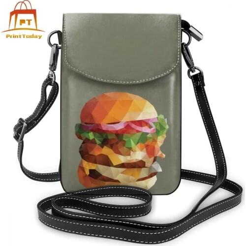 Hamburger Shoulder Bag Hamburger Leather Bag Crossbody Small Women Bags Woman Multifunctional Student Purse