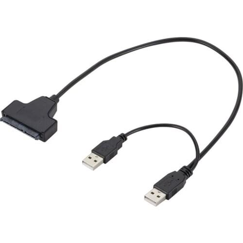 USB 2.0 to SATA 7+15 22 Pin Adapter Cable For 2.5''HDD Laptop Hard Drive Portable USB2.0 Connectors Adapters