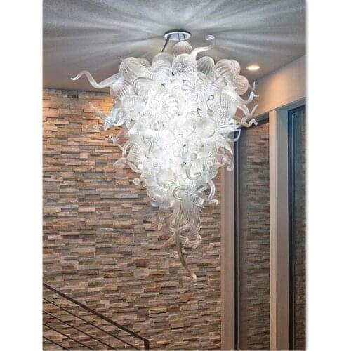 Splendid Crystal Blown Glass Ceiling Lightings White Bubbles Hotel Lamps