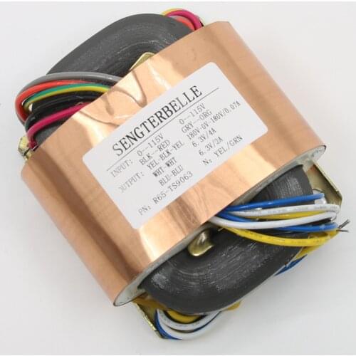 80W （80VA）Hi-End Copper R-core Audio Transformer For Tube Preamp / Phono 180V-0-180V + 6.3V*2