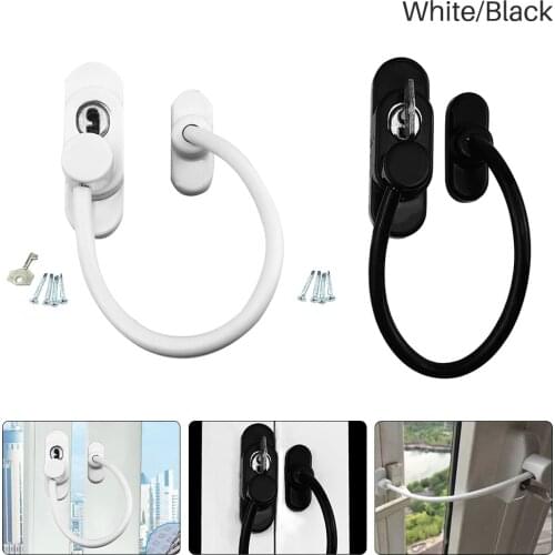 1PCS Window Locks Stainlesss Steel Window Limiter Baby Safety Infant Security Windown Lock Children Protection Locks with Key