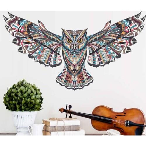 1pc Removable Animal Owl Wings Wall Sticker Bird Vinyl Decal Home Room Art decor DIY