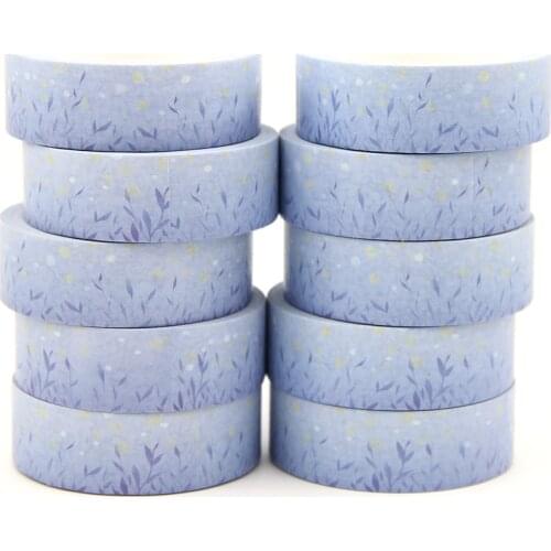 10PCS/lot 15MM*10M Solar Term Great Heat Purple Grass washi tape Masking Tapes Decorative Stickers DIY Stationery School Supply