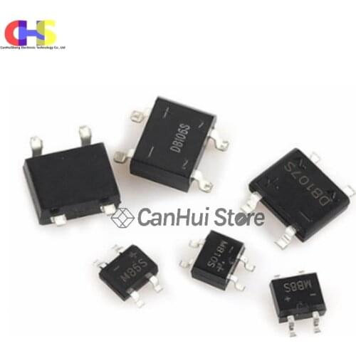 20PCS MB6F MB6S MB8F MB8S MB10F MB10S ABS8 ABS10 ABS210 DB104S DB105S DB106S DB107S DB157S DB207S SOP-4 Rectifier Bridge Stack