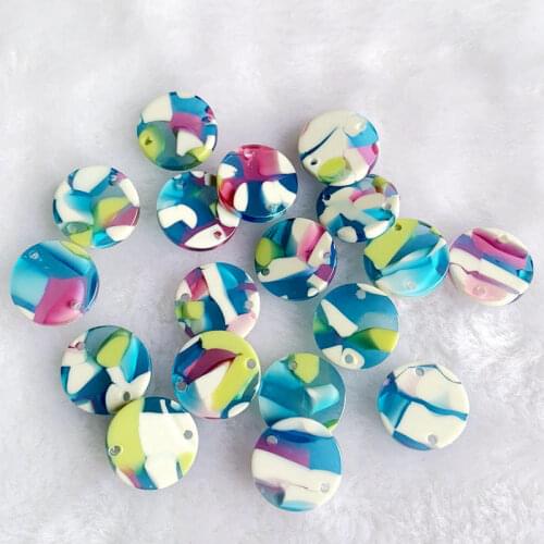 23mm/15mm Slippy Natural Gems cabochon Shell sheet slabs stone cabochon Wedding Rhinestones DIY decorate 15pcs/30pcs