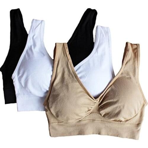 3pcs/set sexy bra With Pads Seamless push up bra plus size XXXL underwear wireless Bra black/white/nude
