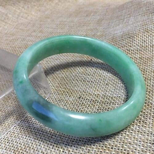 59mm Lavender Green stoneite stone Bangle Bracelet Handmade A020