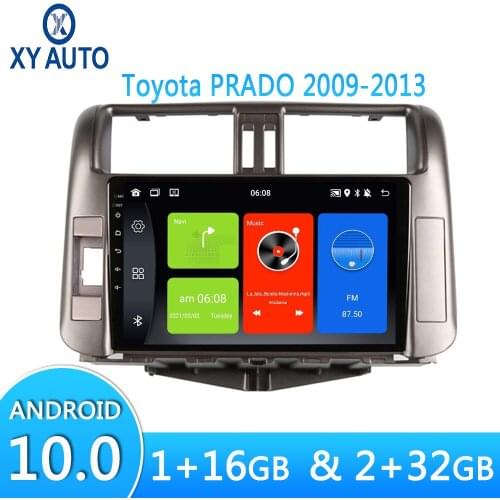 Car Radio For Toyota PRADO 2009-2013 Multimedia Video Player GPS Navigation Android 10.0 9 Inch With Bluetooth Split Screen Wifi