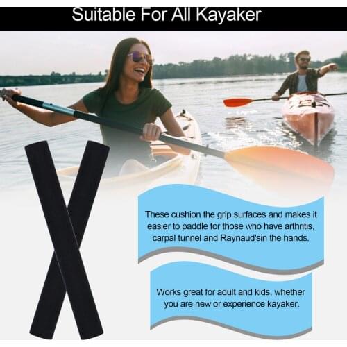 Black kayak paddle grip non-slip soft hand protection diving cloth kayak accessories length 30cm #W