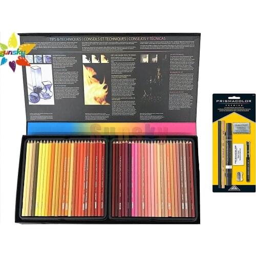Prismacolor Premier Colored Pencils, Soft Core, 150-Count With Prismacolor Colored Pencil Sketch Accessory Set, 7-Piece