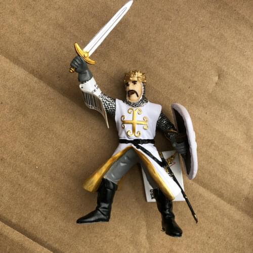 Pvc figure model toy Medieval ancient soldier Roman Knight cavalry warrior Crusader man ornament