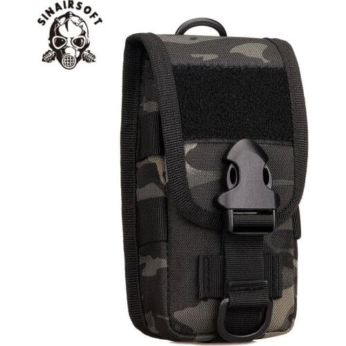 Hot Tactical Black Nylon Tool Sub-package Wear Belt Waist Bag 5.8-Inch Full-Cover Mobile Phone Case Outdoor Small Crossbody Bag