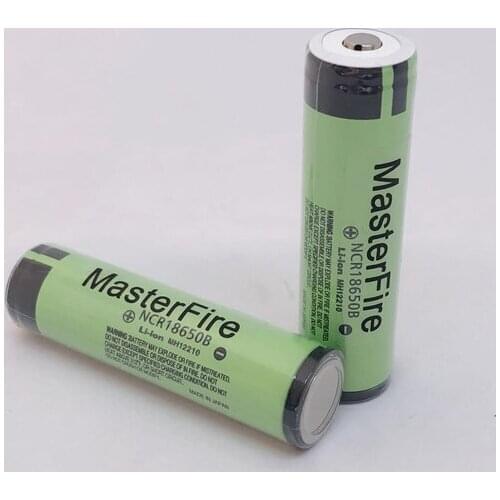 MasterFire 2pcs/lot Protected Original 18650 NCR18650B 3.7V 3400mAh Rechargeable battery Li-ion batteries For Panasonic with PCB