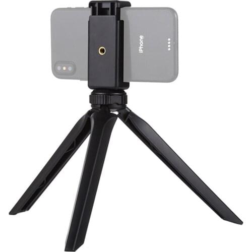 Mini Portable Folding Plastic Stand Tripod Tripode&Universal Phone Clamp Bracket Smartphones Holder Clip for Smartphone
