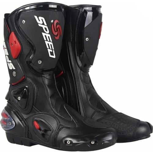Motorcycle Boots Men Women Riding Mid-Calf Ankle Protective Shoes Moto Motorbike Equipment Racing Long Boot B1001