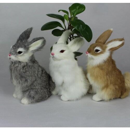 Stuffed Toys Lovely Simulation Lifelike Rabbit Animal Doll Plush Toy Kids Decorations Birthday Gift For Children