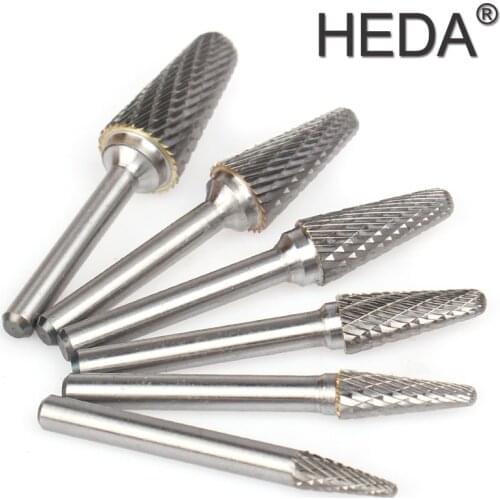 6-16mm LX-Series Tungsten Carbide Burr Bit YG8 Alloy Rotary Files Round Shank Engraving Heads Hand Tools Sets For Grinding Metal