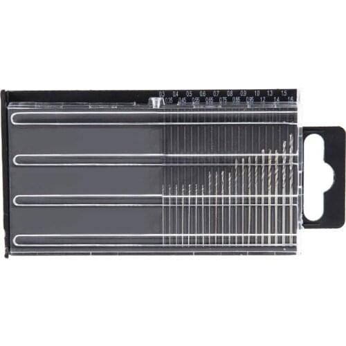 20pcs MICROBOX Tiny Micro HSS Twist Drill Bit Set 0.3mm-1.6mm Model Craft 0.3/0.4/0.5/0.6/0.7/0.8/0.9/1.1/1.1/1.2/1.3/1.4mm