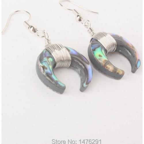 New 20X20MM Aventurine Abalone Shell Lapis lazuli Rose Pink Quartz Opal Tigers Eye Moon Bead Silvers Hook Dangle Earrings 1Pair