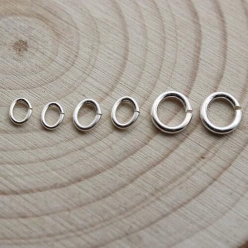 S925 Sterling Silver Oval Jump Rings Split Rings Connectors for Necklace Earring Diy Jewelry Finding Making Accessories Supplies