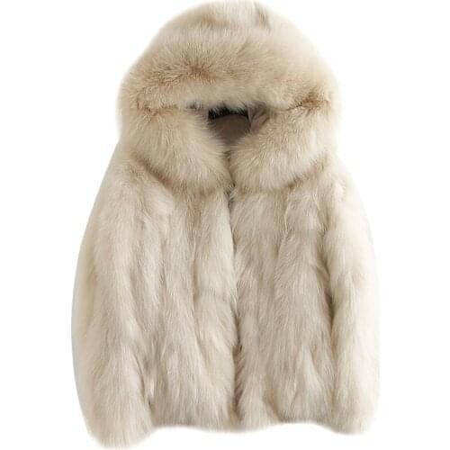 Parka Autumn Winter Women Real Fox Fur Coat Double-side Wear Korean Jacket Loose Parkas Chaqueta Mujer MY1019