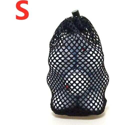 Golf Tennis Balls Carrying Drawstring Storage Pouch Portable Reusable Nylon Mesh Net Bag Handbag M\l