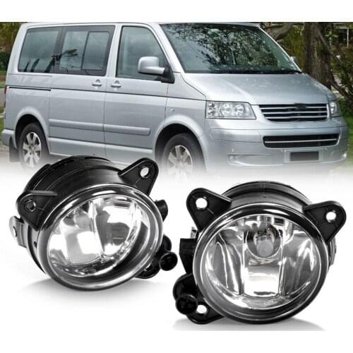 NEW-For Transporter T5 Multivan Caravelle 2004-2009 ​Front Fog Light Fog Lamp Left and Right Side with Bulbs
