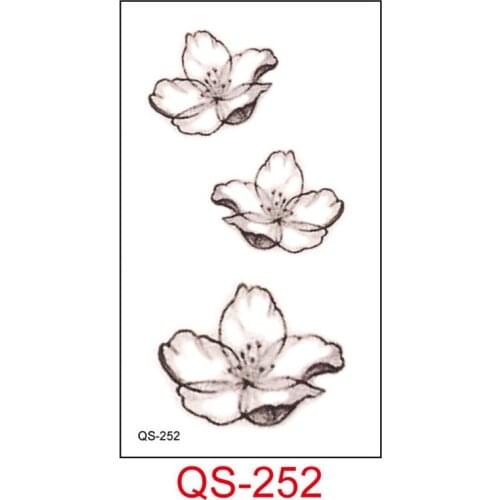Waterproof Temporary Tattoo Stickers Flower Lavender Fake Tatto Flash Tatoo Tatouage Body Art Hand Foot for Girl Women Men