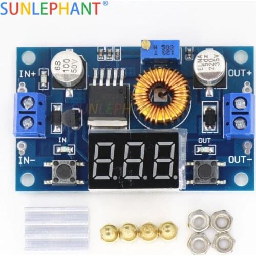 XL4015 5A High power 75W DC-DC adjustable step-down module+LED Voltmeter Power supply module